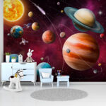 Ταπετσαρίες Γαλάζιος πλανήτης στο διάστημα