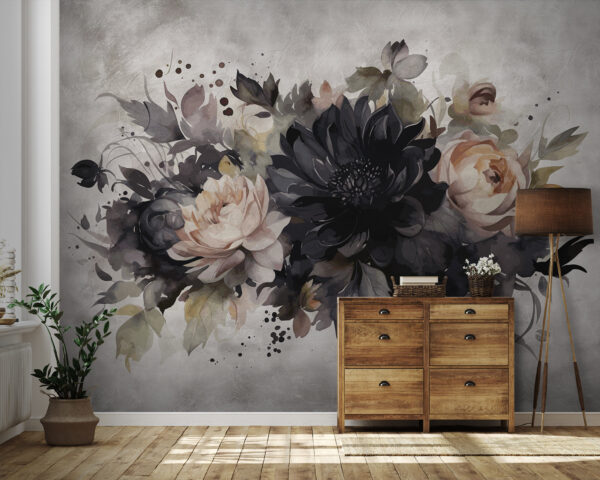 Vintage floral ζωγραφική σε απαλούς τόνους Ταπετσαρίες Vintage floral ζωγραφική σε απαλούς τόνους