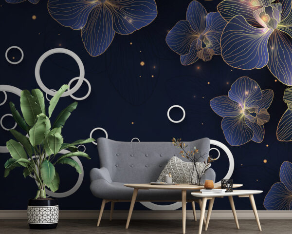 Ταπετσαρίες Ορχιδέες και κύκλοι σε αρμονία