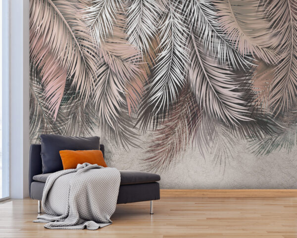 Ταπετσαρίες Ταπετσαρίες Ομάδα φύλλων φοίνικα (Κωδικός προϊόντος: u93962)