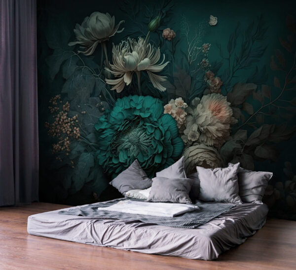 Floral artwork με λεπτεπίλεπτα πέταλα Ταπετσαρίες Floral artwork με λεπτεπίλεπτα πέταλα