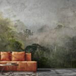 Ταπετσαρίες Ομιχλώδες δάσος με δέντρα