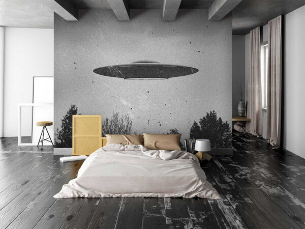 Ufo που πετάει πάνω από δέντρα Ταπετσαρίες Ufo που πετάει πάνω από δέντρα