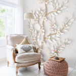 Ταπετσαρίες Κομψό floral wall art σε άνθιση