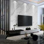 Ταπετσαρίες Λευκό μάρμαρο με λεπτές γκρίζες φλέβες