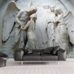 Ταπετσαρίες Άγαλμα ενός άνδρα που φιλάει μια γυναίκα