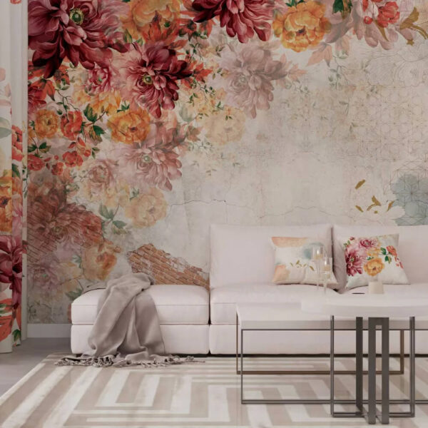 Ζωηρά floral μοτίβα σε απαλές αποχρώσεις Ταπετσαρίες Ζωηρά floral μοτίβα σε απαλές αποχρώσεις