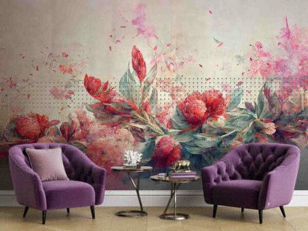 Ταπετσαρίες Ζωγραφική των λουλουδιών και των φύλλων (Κωδικός προϊόντος: u74680) Ταπετσαρίες Ταπετσαρίες Ζωγραφική των λουλουδιών και των φύλλων (Κωδικός προϊόντος: u74680)