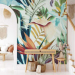 Ταπετσαρίες Ζωντανά τροπικά φύλλα και άνθη