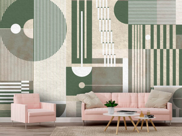 Ταπετσαρίες Μοτίβο γεωμετρικών σχημάτων και γραμμών