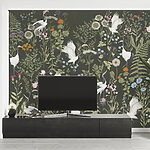 Ταπετσαρίες Wall murals Wallpaper with birds and flowers
