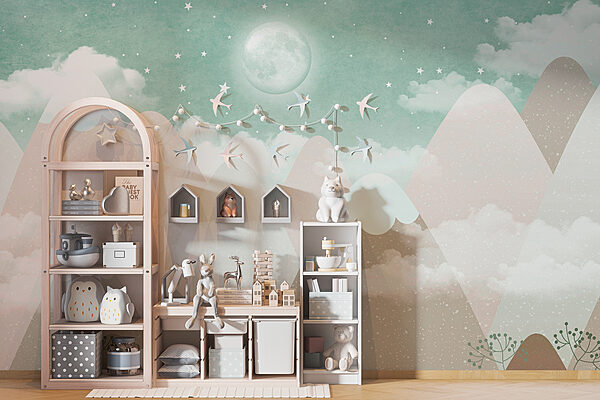 Σελήνη και αστέρια στον ουρανό Ταπετσαρίες Σελήνη και αστέρια στον ουρανό