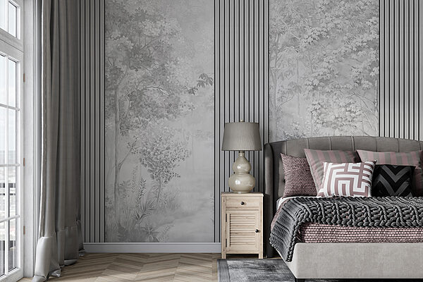 Ταπετσαρίες Ταπετσαρίες Δέντρο με φύλλα και φυτά (Κωδικός προϊόντος: w00670v3)