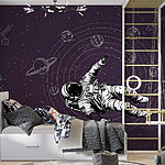 Ταπετσαρίες Ένας αστροναύτης που αιωρείται στο διάστημα