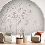 Ταπετσαρίες Πουλιά που πετούν πάνω από ψηλό γρασίδι