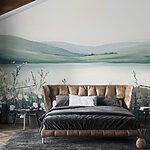 Ταπετσαρίες Ζωγραφική ενός χωραφιού με λουλούδια