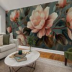 Ταπετσαρίες Κομψά άνθη σε απαλά παστέλ χρώματα