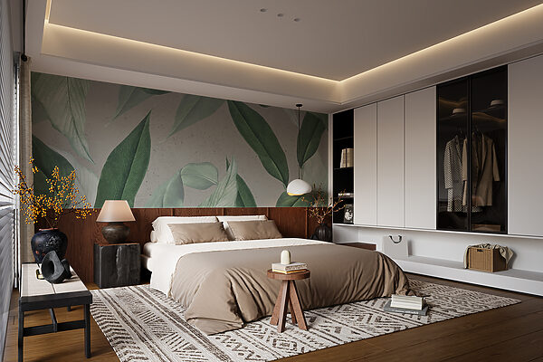 Ταπετσαρίες Μοτίβο πράσινων φύλλων