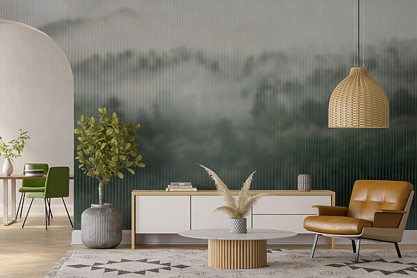 Ταπετσαρίες Ταπετσαρίες Ομιχλώδες δάσος με δέντρα (Κωδικός προϊόντος: w01678)