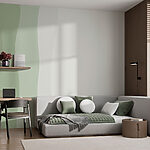 Ταπετσαρίες Πράσινες και λευκές κυματιστές γραμμές