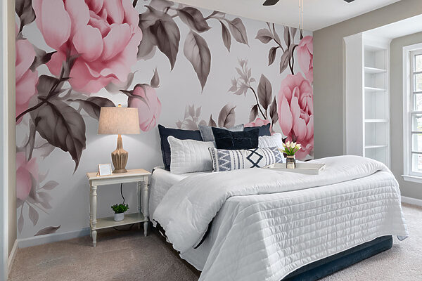 Ταπετσαρίες Ταπετσαρίες Αναψοκοκκινισμένα άνθη σε απαλές αποχρώσεις (Κωδικός προϊόντος: w01736)