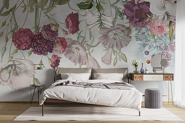 Floral Elegance σε απαλές παστέλ αποχρώσεις Ταπετσαρίες Floral Elegance σε απαλές παστέλ αποχρώσεις
