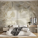 Ταπετσαρίες Λευκά φύλλα σε λευκή επιφάνεια