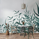 Ταπετσαρίες Τα χαριτωμένα φύλλα χορεύουν στο απαλό αεράκι