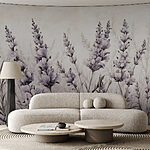 Ταπετσαρίες Ζωγραφική των λουλουδιών και των φύλλων