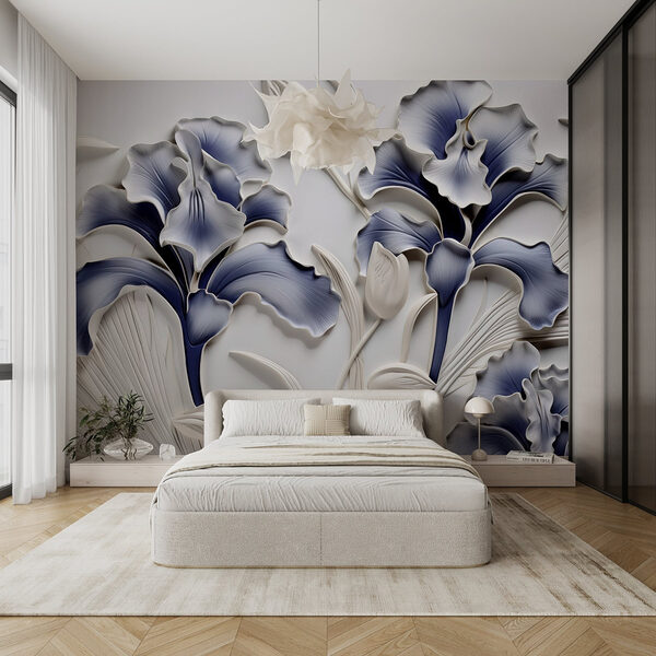 Wall art με λουλούδια και φύλλα Ταπετσαρίες Wall art με λουλούδια και φύλλα