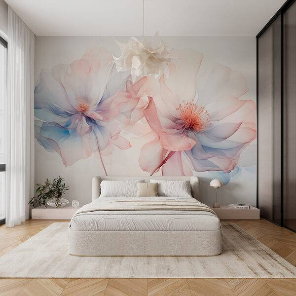 Λεπτή παστέλ floral κομψότητα Ταπετσαρίες Λεπτή παστέλ floral κομψότητα