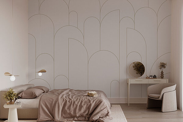 Wall murals White and gray pattern Ταπετσαρίες Wall murals White and gray pattern