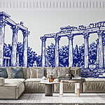 Ταπετσαρίες Σχέδιο πέτρινης κατασκευής με κίονες