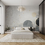 Ταπετσαρίες Αφηρημένοι κύκλοι σε υποτονικούς τόνους