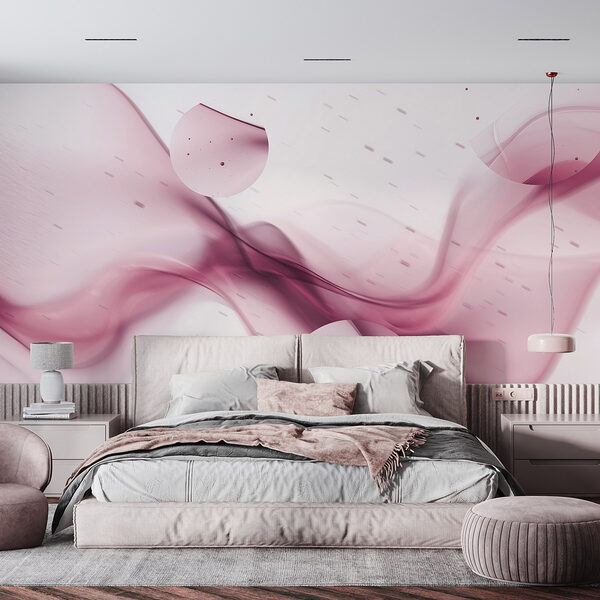 Ταπετσαρίες Μωβ καπνός σε λευκό φόντο