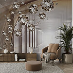 Ταπετσαρίες Πετράδια που επιπλέουν σε ατελείωτο τούνελ