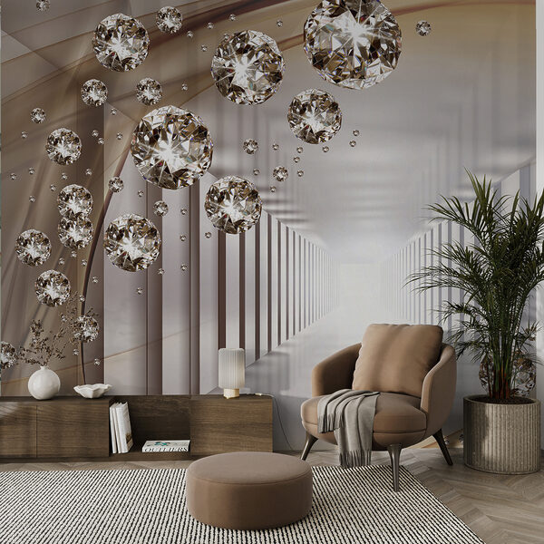 Ταπετσαρίες Πετράδια που επιπλέουν σε ατελείωτο τούνελ