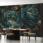 Ταπετσαρίες Όμορφα άνθη σε βαθιές αποχρώσεις