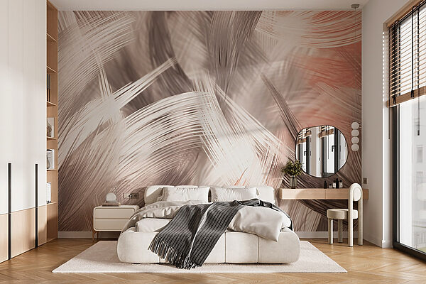 Ταπετσαρίες Αφηρημένες γραμμές σε απαλές αποχρώσεις