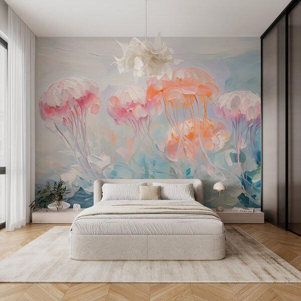 Ταπετσαρίες Ζωγραφική των ροζ λουλουδιών