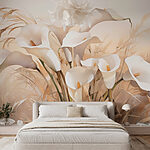 Ταπετσαρίες Ομάδα λευκών λουλουδιών